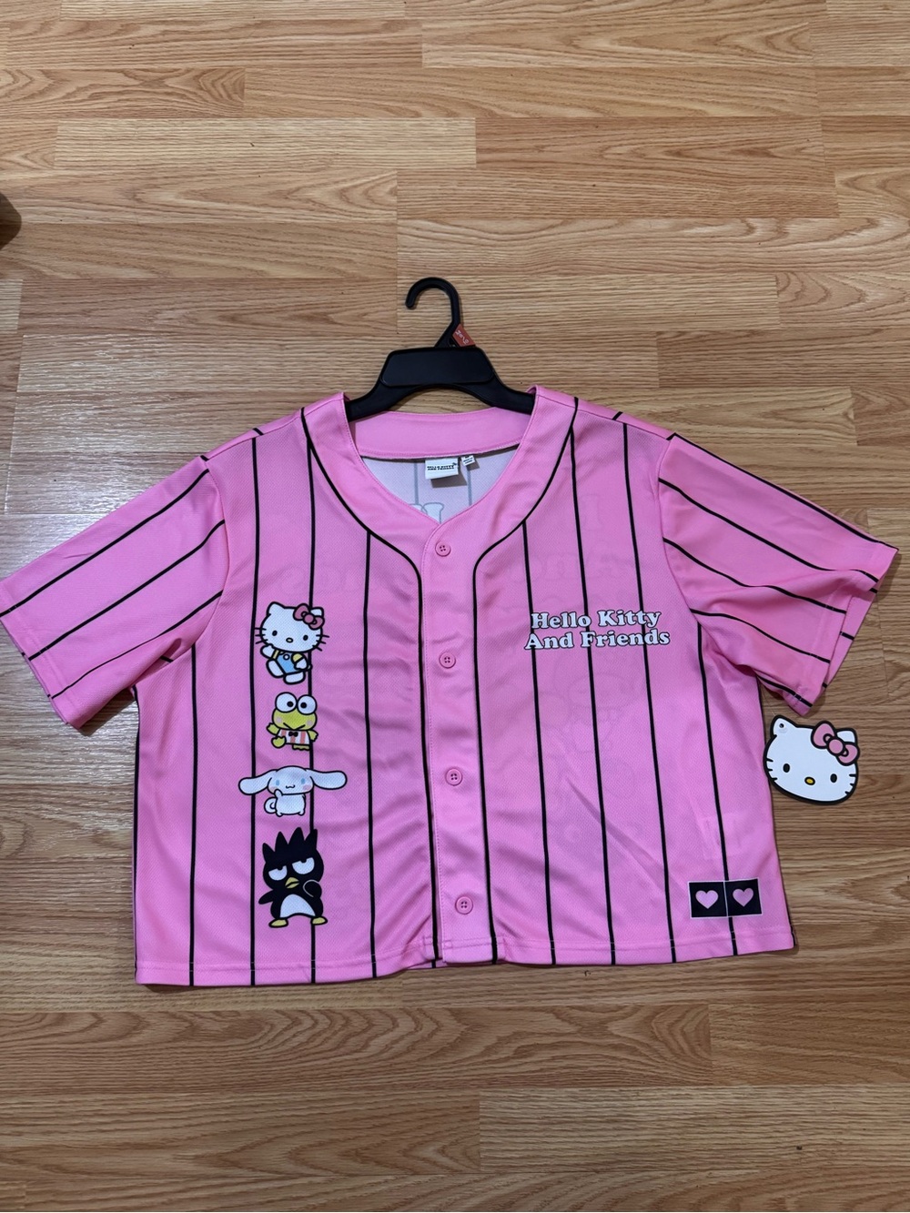 Sanrio Pink Hello Kitty & Friends Baseball-Style Jersey Top